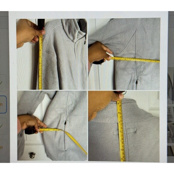 Amazon Essentials Men’s Full-Zip Fleece Jacket Gray XXL Lightweight - Picture 5 of 11